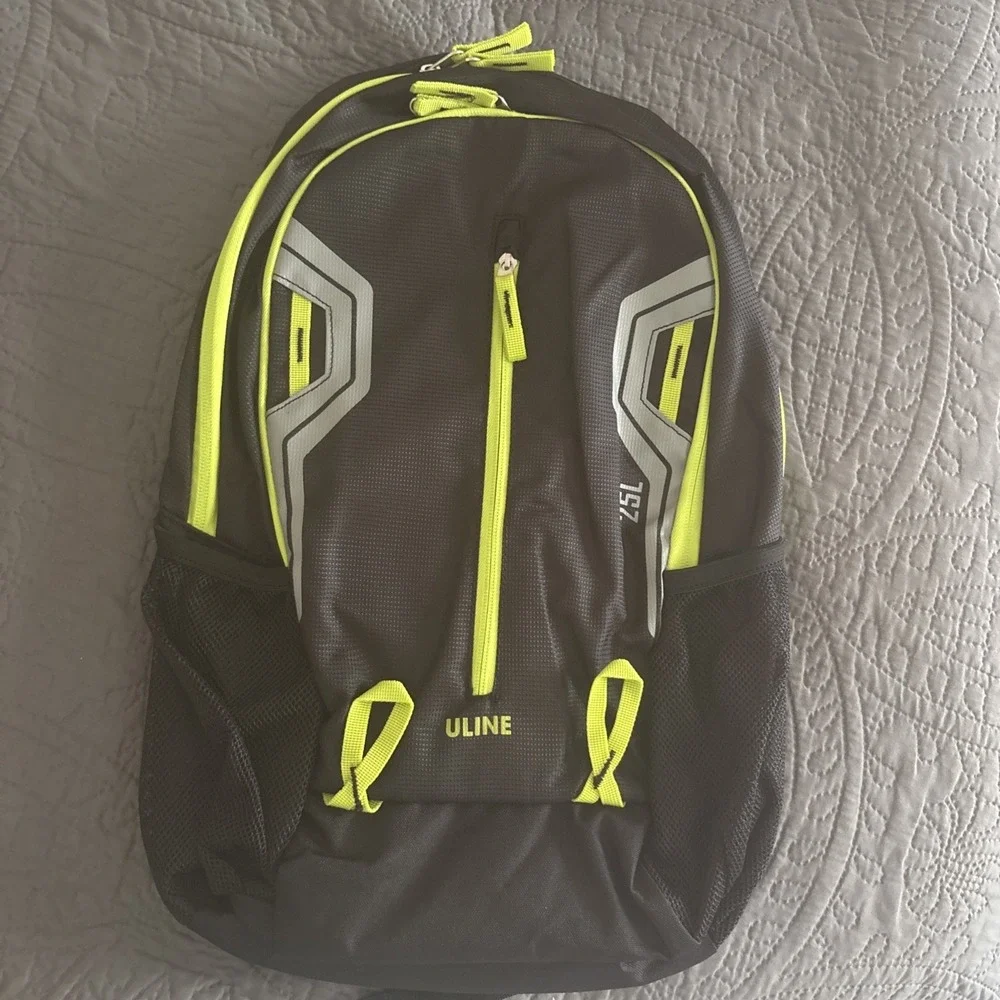 ULINE 25L Daypack/Backpack – Black/Lime Green (High-Visibility Adjustable Strap)